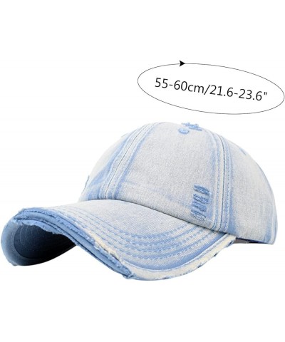 Men Ladies Hat Fashion Baseball Cap Denim Buckle Outdoor Sunscreen Sunshade Hat Men Work Hat Black $10.04 Baseball Caps