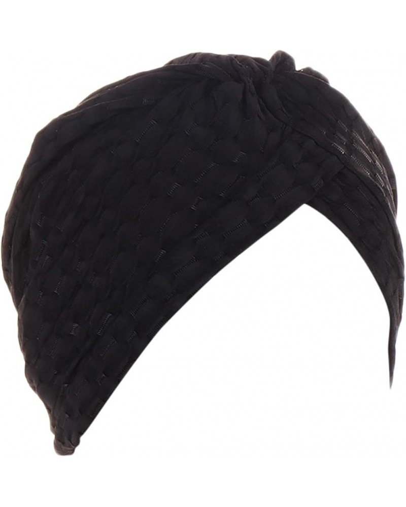 Women Turbans Knot Pre Tied Bonnet Cap Headwraps Hats Hats for Small Heads Women 1-black $10.30 Skullies & Beanies