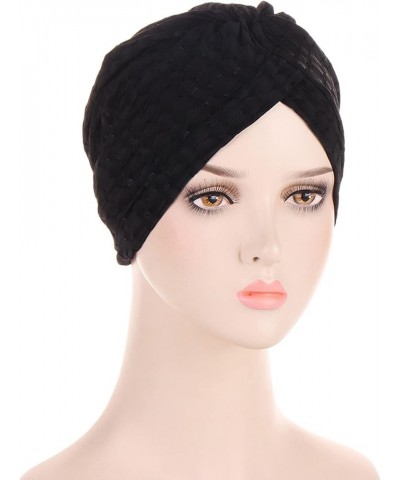 Women Turbans Knot Pre Tied Bonnet Cap Headwraps Hats Hats for Small Heads Women 1-black $10.30 Skullies & Beanies