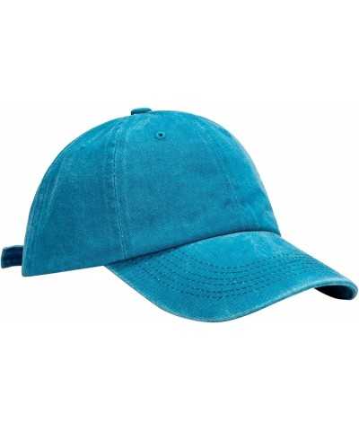 Blank Baseball Cap Adjustable Back Strap Hats Plain Unisex Trucker Hat for Men Women Gifts Birthday Easter Light Blue $6.59 B...