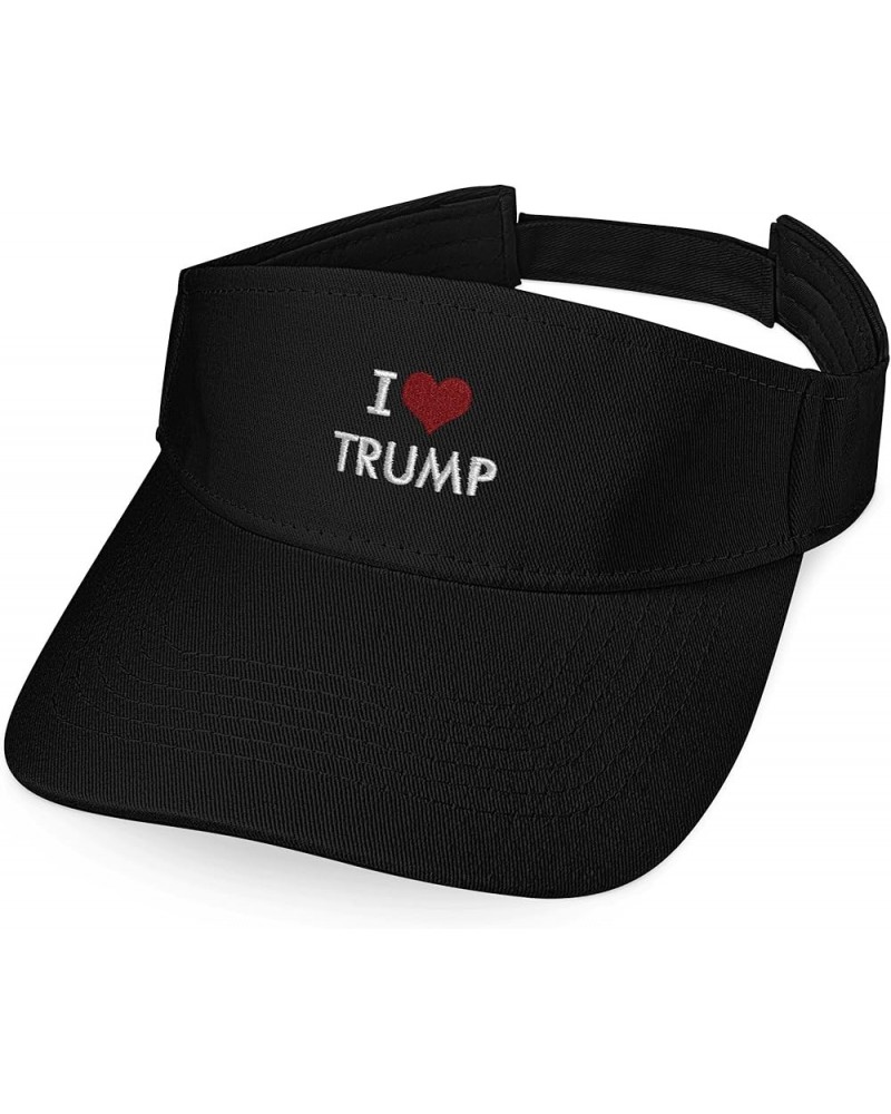 Embroidered Visor Hat Sun Sports Adjustable Visor Cap for Men Women Black $10.74 Visors