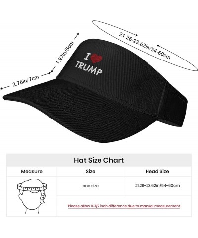 Embroidered Visor Hat Sun Sports Adjustable Visor Cap for Men Women Black $10.74 Visors