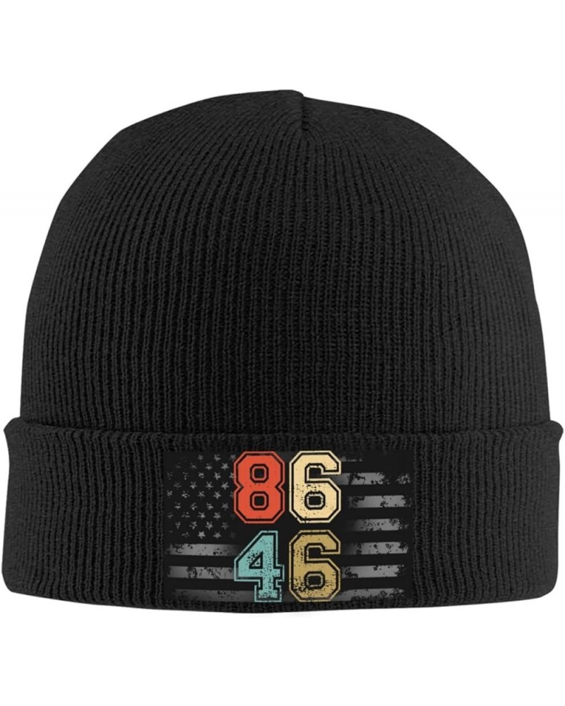 8646 Impeach Biden Knit Hats Winter Warm Chunky Beanie Hat for Men Women Black $14.32 Skullies & Beanies