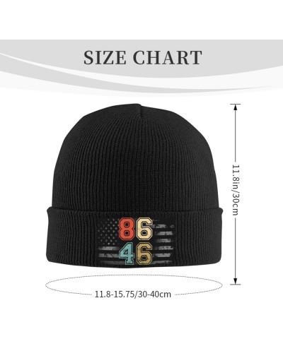 8646 Impeach Biden Knit Hats Winter Warm Chunky Beanie Hat for Men Women Black $14.32 Skullies & Beanies