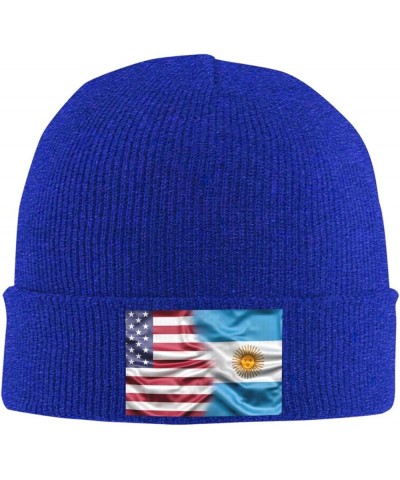 Argentina USA Flag Cozy Knitted Hat for Winter - Warm Comfort Black Blue $10.62 Skullies & Beanies