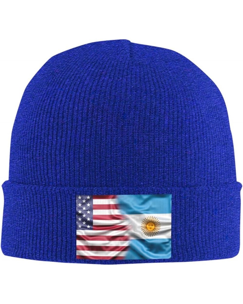 Argentina USA Flag Cozy Knitted Hat for Winter - Warm Comfort Black Blue $10.62 Skullies & Beanies