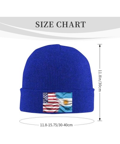 Argentina USA Flag Cozy Knitted Hat for Winter - Warm Comfort Black Blue $10.62 Skullies & Beanies