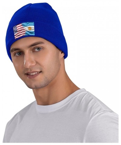 Argentina USA Flag Cozy Knitted Hat for Winter - Warm Comfort Black Blue $10.62 Skullies & Beanies