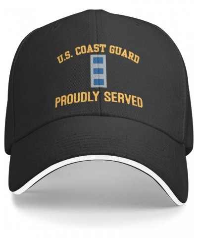 US Coast Guard Cwo-4 Chief Warrant 4 Unisex Baseball Caps Sandwich Caps Dad Hat Casual hat Black $11.81 Baseball Caps