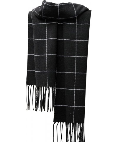 Classic Checked Scarf Teenagers Shawl Cashmere Like Scarf Women Winter Neck D $8.00 Scarves