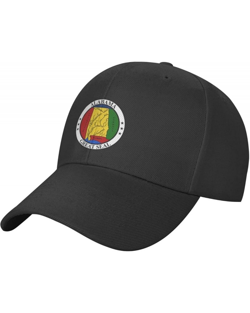 Seal of Alabama Baseball Cap for Men Women Classic Adjustable Golf Dad Hat Black $12.61 Baseball Caps