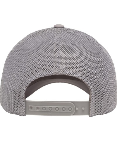 Embroidered Outdoors Mountain Trucker Snapback Cap Mesh Back Men and Women Silver - Mtnbk $15.09 Baseball Caps