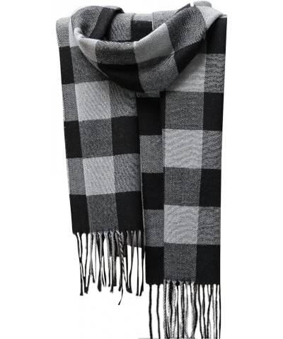 Classic Checked Scarf Teenagers Shawl Cashmere Like Scarf Women Winter Neck D $8.00 Scarves