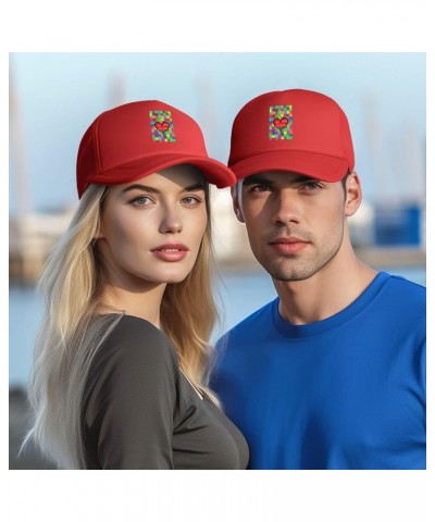 Be Kind Autism Awareness Puzzle Pieces Love Heart Baseball Cap Men Women Solid Mesh Red $7.53 Baseball Caps