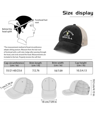 Save Water Drink Tequila Cap Anime Hat AllBlack Trucker Hats Gifts for Men Cycling Cap Allblack $11.33 Sun Hats