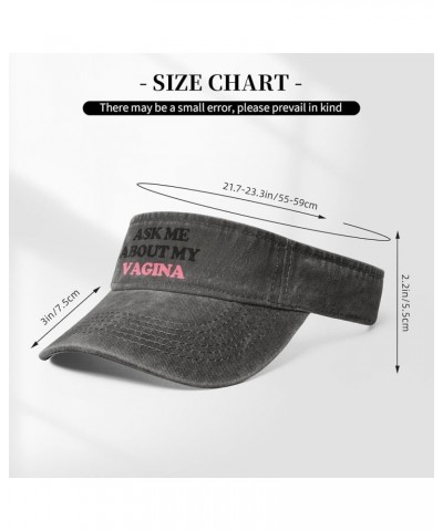 Ask me About My Vagina Sport Sun Visor Hat for Women Men Adjustable Empty Top Baseball Caps,Deep Heather Deep Heather $10.62 ...