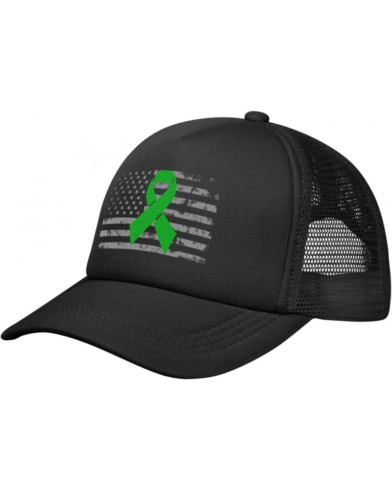 Green Ribbon Achalasia Awareness Baseball Cap Adjustable Casual Mesh Hats Duck Tongue Hat for Men Women32 $8.78 Baseball Caps