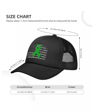 Green Ribbon Achalasia Awareness Baseball Cap Adjustable Casual Mesh Hats Duck Tongue Hat for Men Women32 $8.78 Baseball Caps