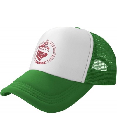 Stevens Institute of Technology. Trucker Hats for Both Men and Women - Mesh Baseball Snapback Hats Green $27.50 Baseball Caps