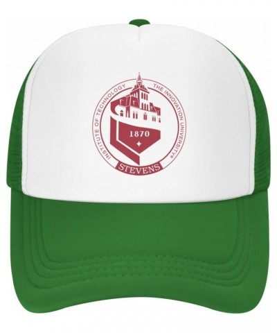 Stevens Institute of Technology. Trucker Hats for Both Men and Women - Mesh Baseball Snapback Hats Green $27.50 Baseball Caps