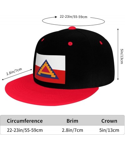 Flag of The Seventh United States Army Snapback Hat for Men Women Baseball Cap Trucker Flat Bill Hats Dad Caps Red $11.15 Bas...