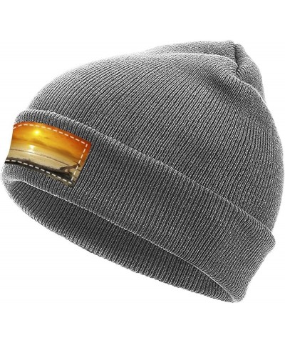 Slouchy Beanie Hat for Men and Women Long Bridge Sea Winter Warm Chunky Knit Cap Charcoal-wood Beach $10.92 Skullies & Beanies