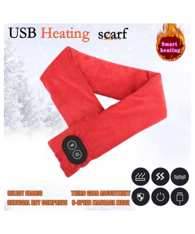 Christmas Heated Scarf for Men Women, Neck Heating Pad, 3 Temp Setings, USB Intelligent Heating Winter Scarf (F10-Red) $12.41...