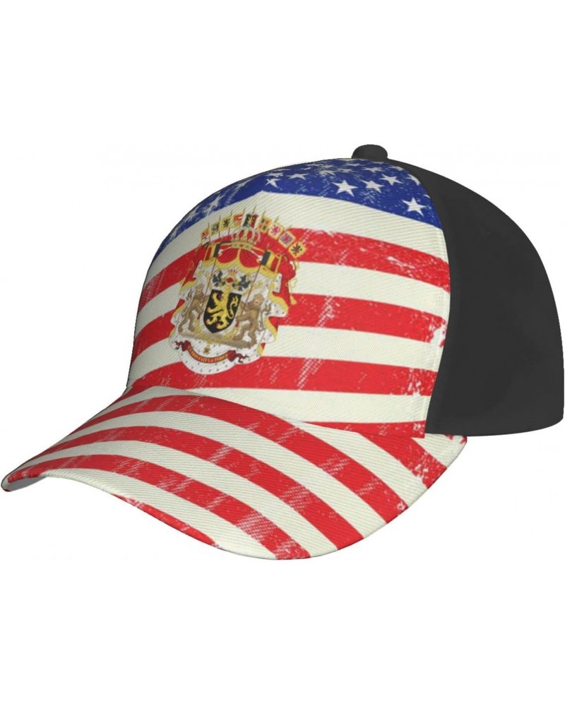 Coat of arms of Belgium Baseball Cap Adjustable Men Women Tucker Dad Hat Black $15.38 Baseball Caps