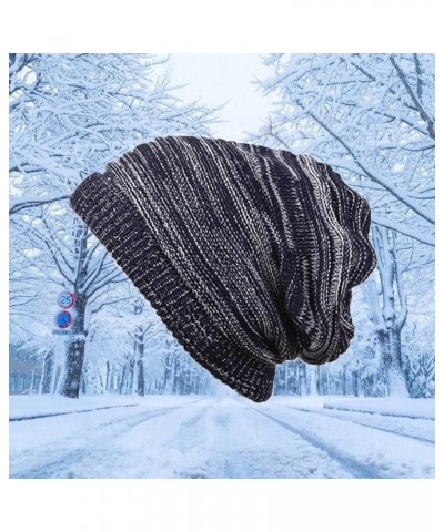 Unisex Knit Cuff Beanie Hat Soft Warm Slouchy Beanie Hat Warm Ski Hat Soft Daily Hat B-navy $7.58 Skullies & Beanies