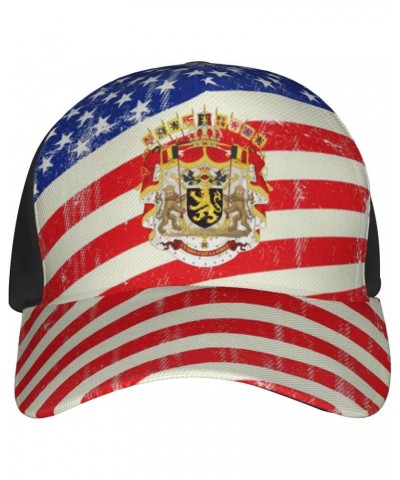 Coat of arms of Belgium Baseball Cap Adjustable Men Women Tucker Dad Hat Black $15.38 Baseball Caps