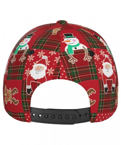 Christmas Plaid Deer Santa Claus Baseball Cap Dad Hat Adjustable Sun Hat Trucker Cap for Men and Women $15.83 Baseball Caps