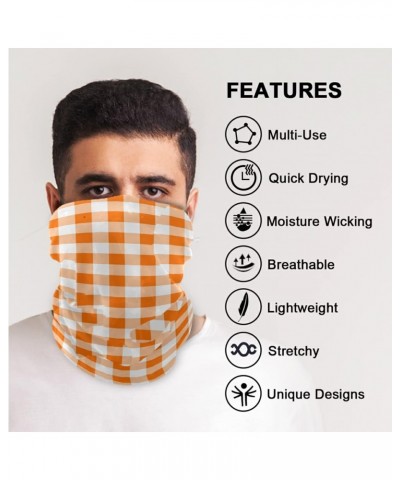 Seamless Bandana Orange Color Tablecloth Pattern Outdoor Scarf UV Resistence Sports Neck Balaclavas Headband Headwear Motorcy...