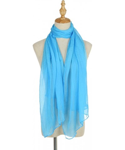 Boho Scarf For Women Lightweight Sheer Silky Feeling Chiffon Scarf Long Chiffon Sheer Scarf For Summer Green $5.29 Scarves