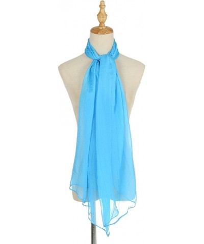 Boho Scarf For Women Lightweight Sheer Silky Feeling Chiffon Scarf Long Chiffon Sheer Scarf For Summer Green $5.29 Scarves