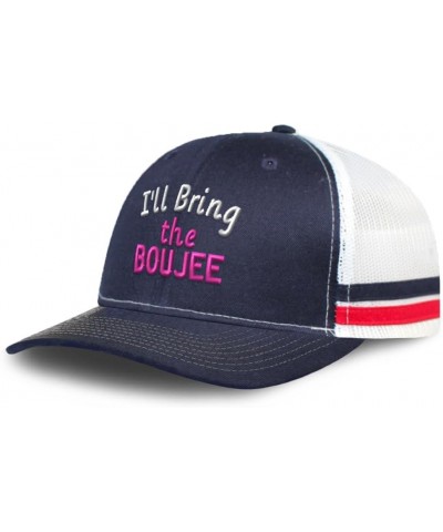 Trucker Baseball Cap I'll Bring The Boujee Cotton Dad Hats for Men & Women Navy White Stripes $15.11 Baseball Caps