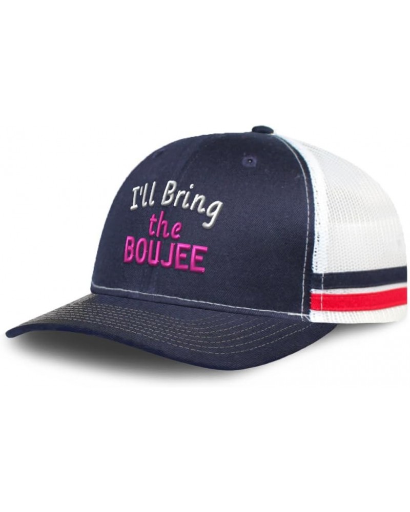 Trucker Baseball Cap I'll Bring The Boujee Cotton Dad Hats for Men & Women Navy White Stripes $15.11 Baseball Caps