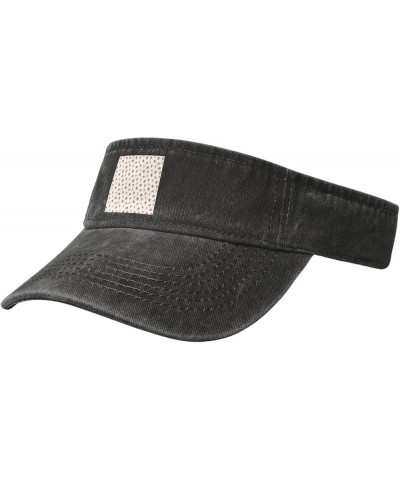 Strawberry Seamless Pattern Sun Visor Hats for Women Men Adjustable Sports Sun Hats Golf Cap Black $10.35 Visors