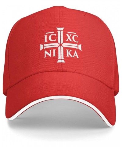 Christian Ic Xc Nika Eastern Orthodox Gifts Black Baseball Hats for Men Women Trucker Hat Sun Hats Fishing Hat Dad Hat Red $1...