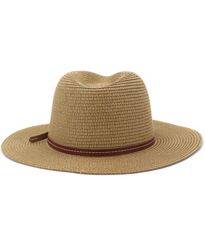 Fashion Simple Wide Brim Straw Sun Hat Women Seaside Panama Beach Hat Sun Protection Retro Jazz Cap Fedoras White $16.42 Sun ...