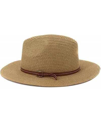 Fashion Simple Wide Brim Straw Sun Hat Women Seaside Panama Beach Hat Sun Protection Retro Jazz Cap Fedoras White $16.42 Sun ...