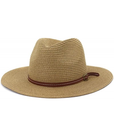 Fashion Simple Wide Brim Straw Sun Hat Women Seaside Panama Beach Hat Sun Protection Retro Jazz Cap Fedoras White $16.42 Sun ...