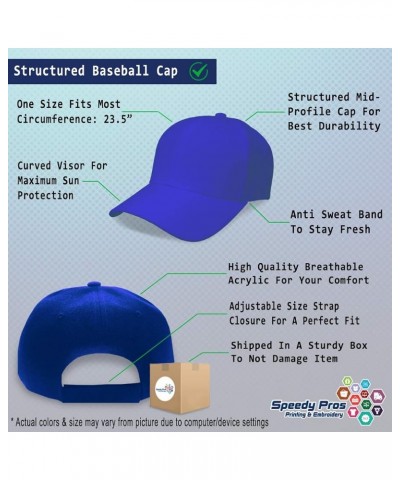 Custom Baseball Cap C-1D1 Embroidery Airplane Acrylic Dad Hats for Men & Women Royal Blue Personalized Text Here $10.75 Baseb...