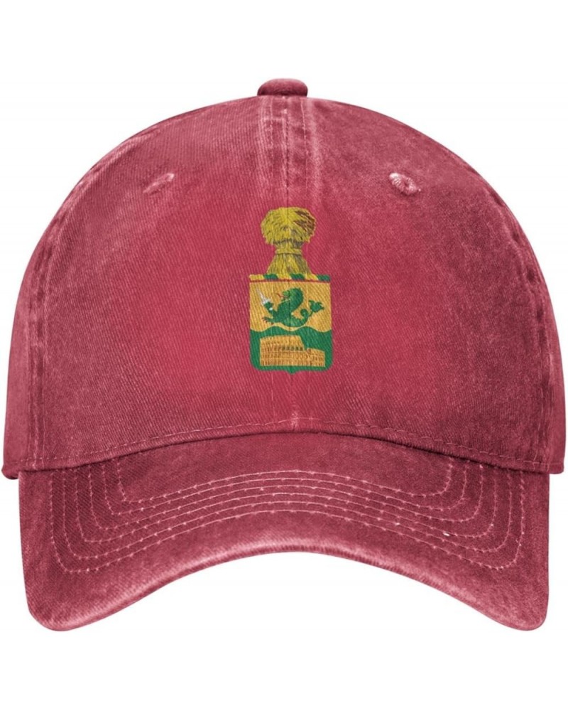 194th Armor Regiment Denim Cap Trucker Hat Adjustable Hat for Men and Women Red $14.63 Baseball Caps