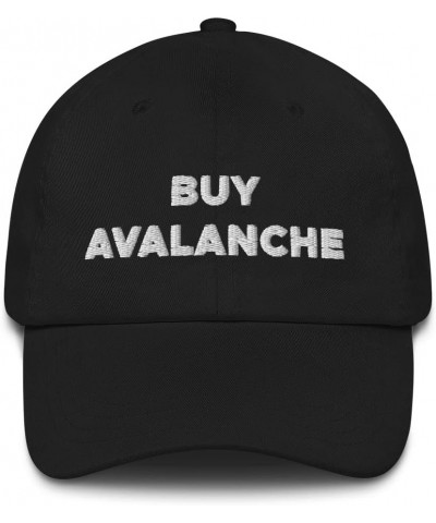 Buy Avalanche Crypto Hat (Embroidered Dad Cap) Black $18.25 Baseball Caps