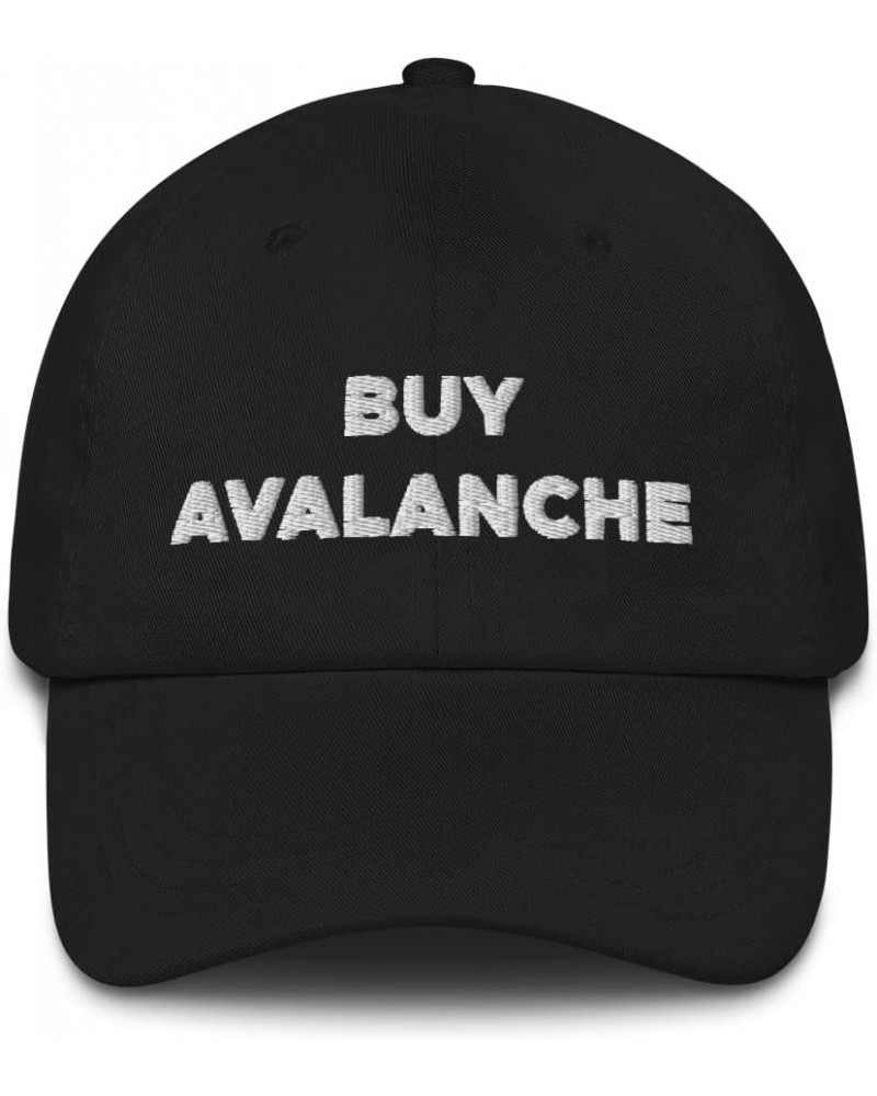 Buy Avalanche Crypto Hat (Embroidered Dad Cap) Black $18.25 Baseball Caps