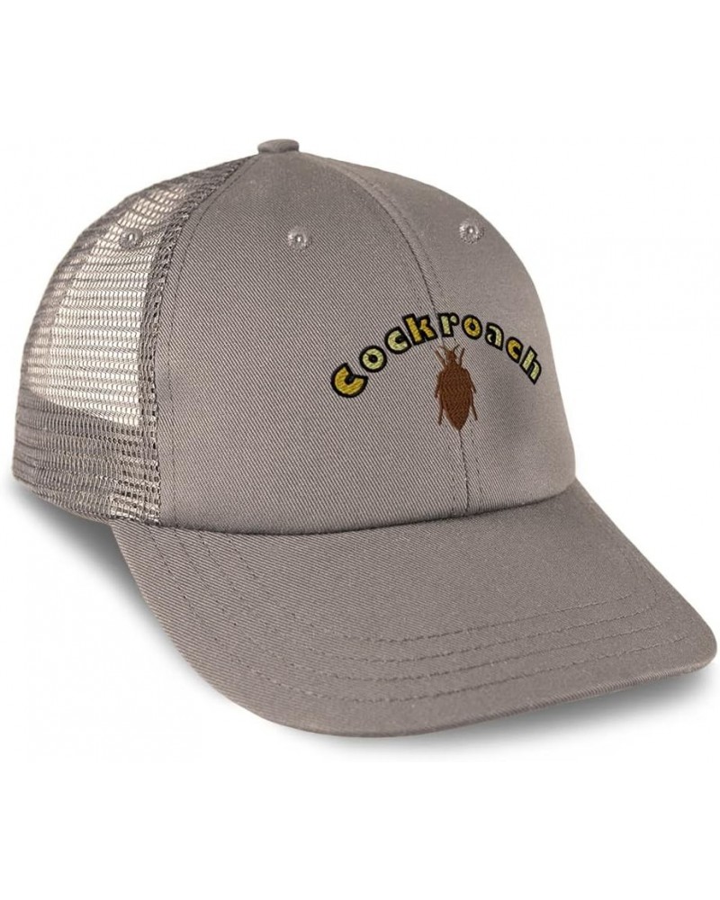 Custom Custom Trucker Hat Baseball Cap Cockroach Insects Nature Cotton Biology Dad Hats for Men & Women Grey Design Only $14....