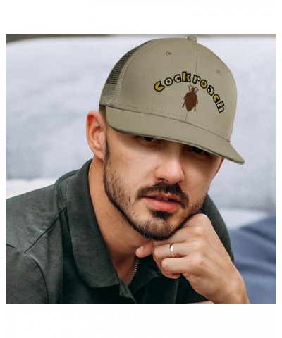 Custom Custom Trucker Hat Baseball Cap Cockroach Insects Nature Cotton Biology Dad Hats for Men & Women Grey Design Only $14....