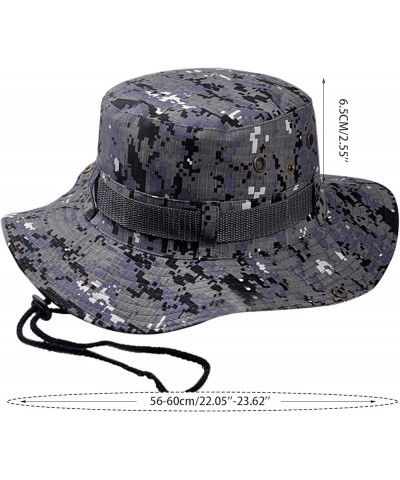 Double-Sided Camouflage Fishing Hats for Men and Women Sun Visor Cap with String Round Brim Dacron L1-h $8.99 Sun Hats