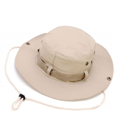 Double-Sided Camouflage Fishing Hats for Men and Women Sun Visor Cap with String Round Brim Dacron L1-h $8.99 Sun Hats