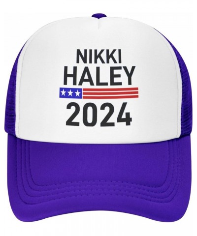 Nikki Haley 2024 Election Trucker Hat Men Mesh Baseball Cap Baseball Hats Women Sun Hat Dad Cap Fishing hat Black Purple $11....